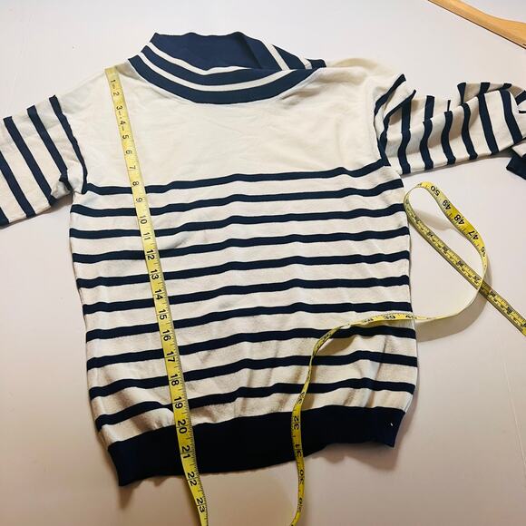 Fuzzi Striped Off Shoulder Sweater Size Small - Picture 7 of 9